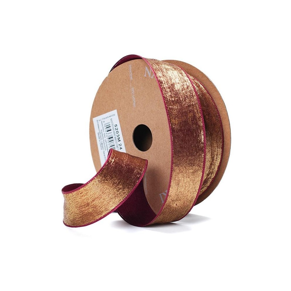 NASTRO ARIANNE MM25X10MT BORDEAUX